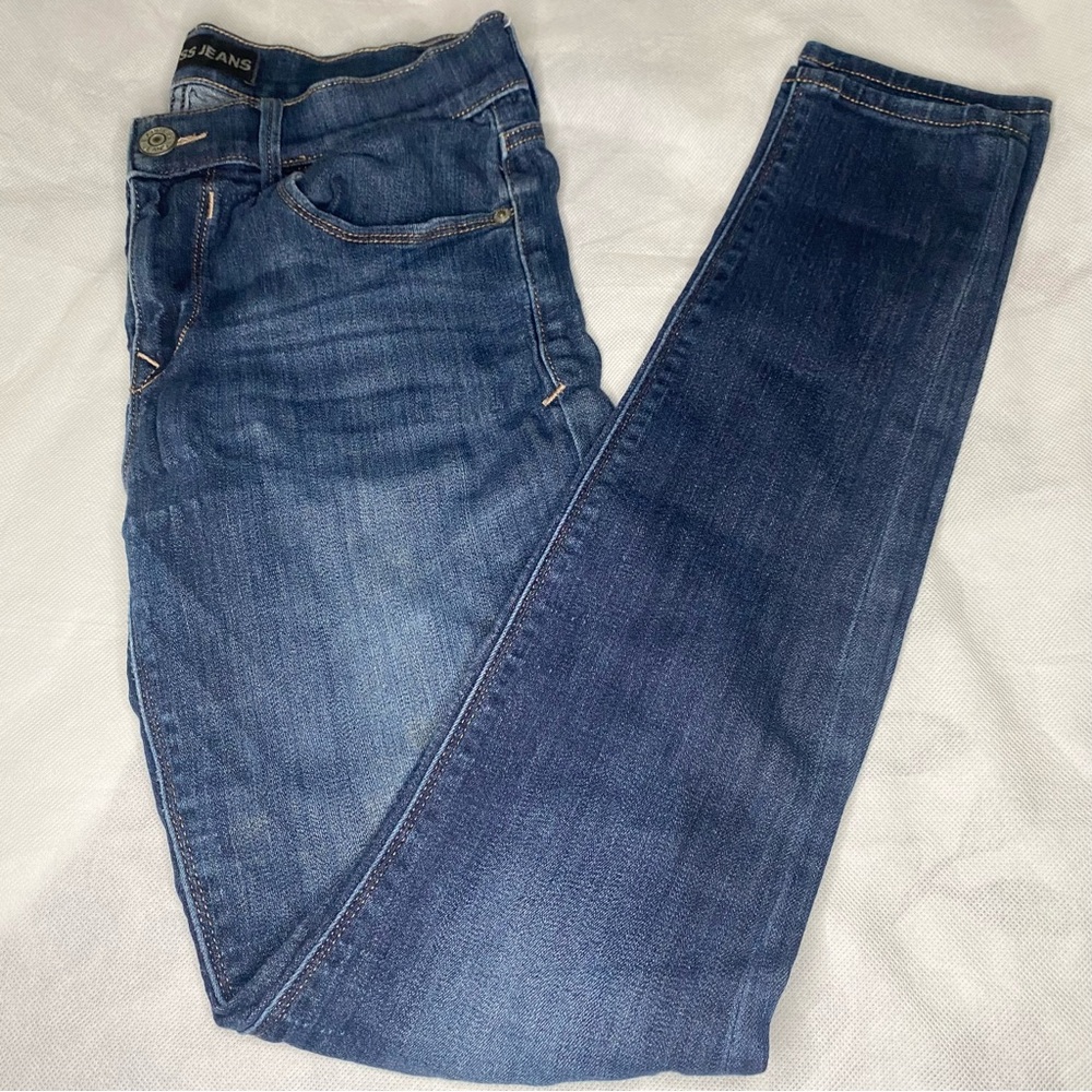 Express Mid Rise Dark Wash Legging Jeans Size 8 R